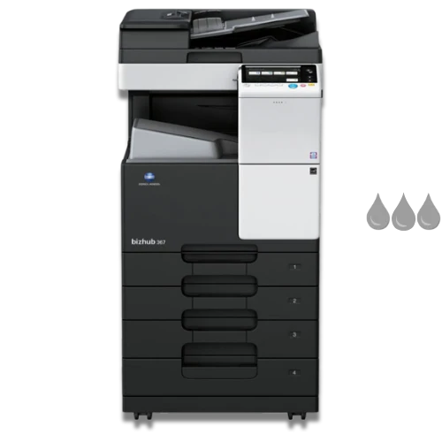 Konica Minolta bizhub 287 A3 mono multifunction printer with 28ppm output and 3600 sheet capacity