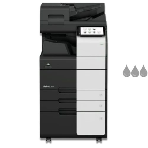 Konica Minolta bizhub 450i and 550i A3 mono multifunction printers at 45ppm and 55ppm for high volume departments
