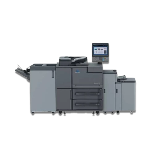 Konica Minolta bizhub PRESS B2100 mono production printer at 100ppm with 9000 sheet capacity for print-for-pay services