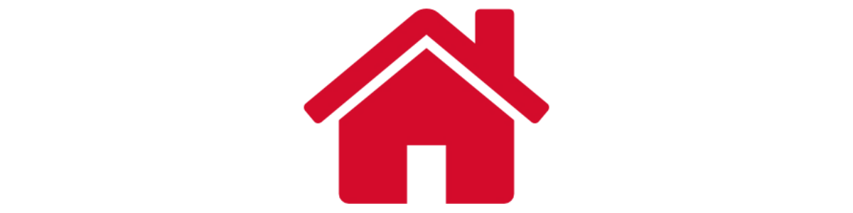 Red house icon representing an Oxbow residential solar customer