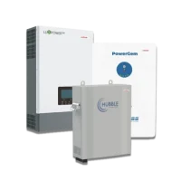 Lux 5 kW inverter paired with Hubble and Hina lithium batteries for flexible commercial solar systems